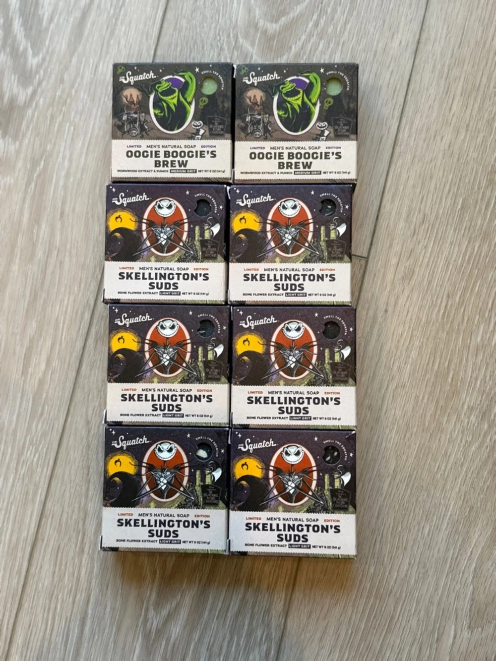 New Limited Edition 8 PACK Dr Squatch Nightmare Before Christmas Natural Soap